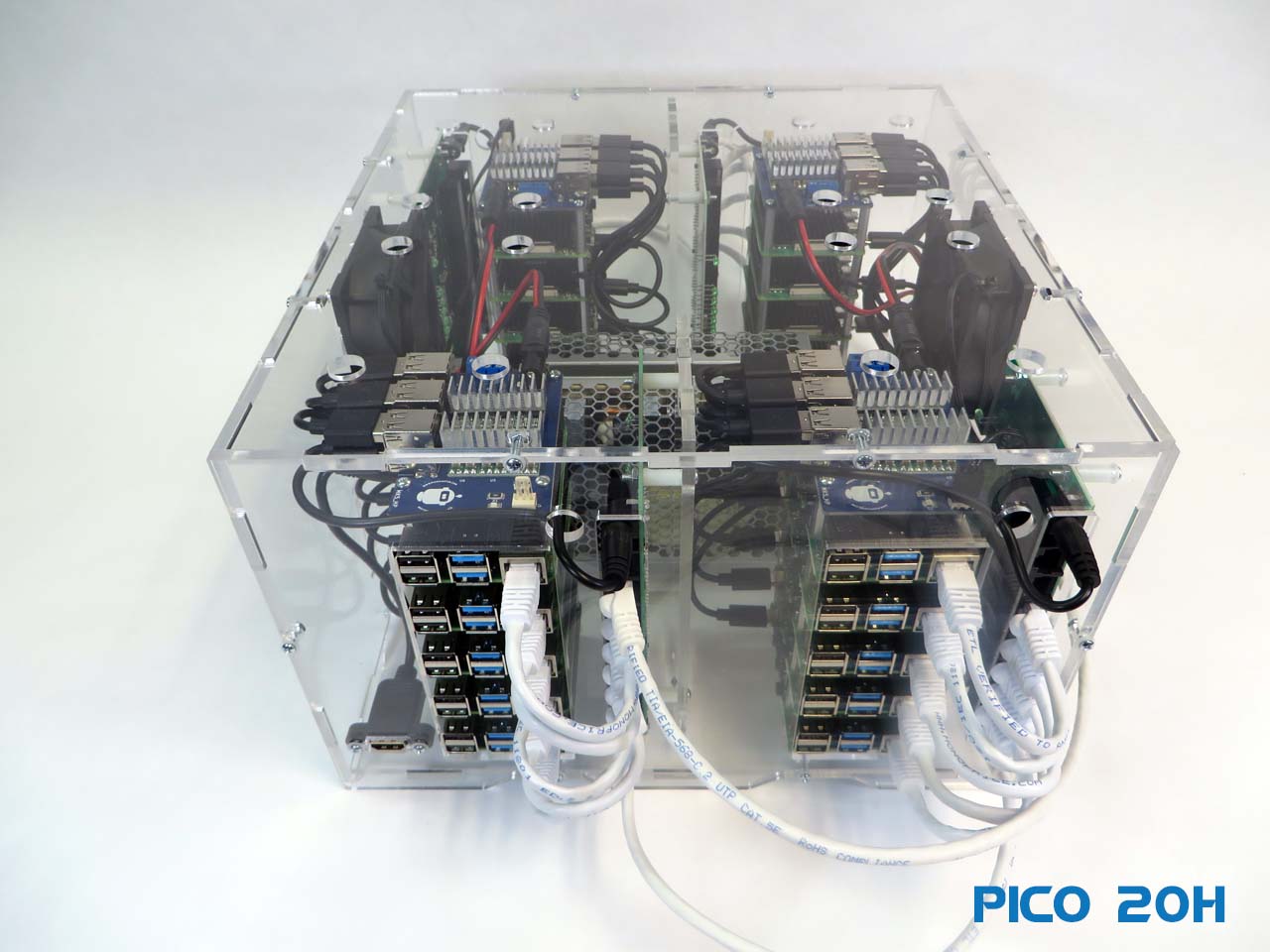 Pico 20 Raspberry PI4 Cluster 8GB
