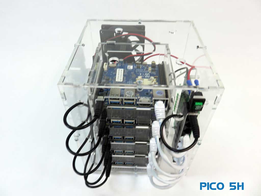 Pico 10 Odroid N2+ Cluster for Edge & Cloud Computing